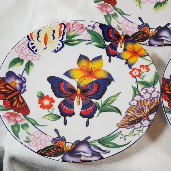 Butterfly Plates with Plate Rack - Picture 2 of 5